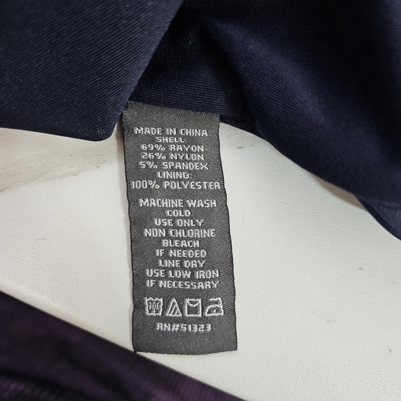 Vince Camuto Bright Blue and Navy Colorblock Sleeveless Dress Size 6P - Picture 3 of 5